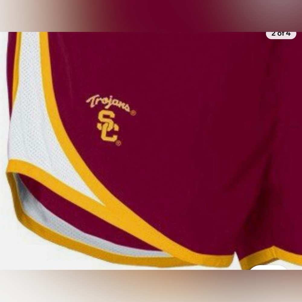 Nike Women's USC Trojans Dri-Fit Tempo Shorts Red MED Southern California - Picture 2 of 6